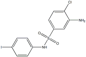 3-amino-4-chloro-N-(4-iodophenyl)benzene-1-sulfonamide 구조식 이미지