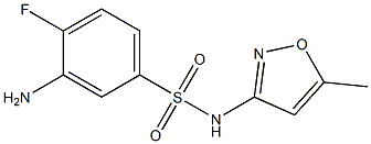 3-amino-4-fluoro-N-(5-methyl-1,2-oxazol-3-yl)benzene-1-sulfonamide Structure