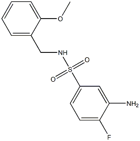 3-amino-4-fluoro-N-[(2-methoxyphenyl)methyl]benzene-1-sulfonamide 구조식 이미지