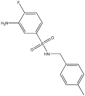 3-amino-4-fluoro-N-[(4-methylphenyl)methyl]benzene-1-sulfonamide Structure