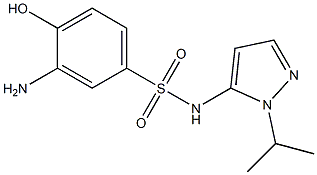 3-amino-4-hydroxy-N-[1-(propan-2-yl)-1H-pyrazol-5-yl]benzene-1-sulfonamide 구조식 이미지