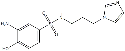 3-amino-4-hydroxy-N-[3-(1H-imidazol-1-yl)propyl]benzene-1-sulfonamide 구조식 이미지