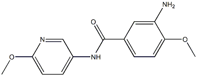 3-amino-4-methoxy-N-(6-methoxypyridin-3-yl)benzamide Structure