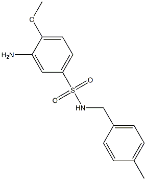 3-amino-4-methoxy-N-[(4-methylphenyl)methyl]benzene-1-sulfonamide 구조식 이미지