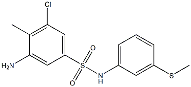 3-amino-5-chloro-4-methyl-N-[3-(methylsulfanyl)phenyl]benzene-1-sulfonamide 구조식 이미지