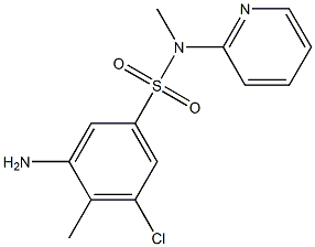 3-amino-5-chloro-N,4-dimethyl-N-(pyridin-2-yl)benzene-1-sulfonamide 구조식 이미지