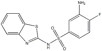 3-amino-N-(1,3-benzothiazol-2-yl)-4-fluorobenzene-1-sulfonamide Structure