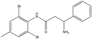 3-amino-N-(2,6-dibromo-4-methylphenyl)-3-phenylpropanamide 구조식 이미지