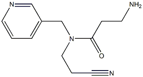 3-amino-N-(2-cyanoethyl)-N-(pyridin-3-ylmethyl)propanamide 구조식 이미지