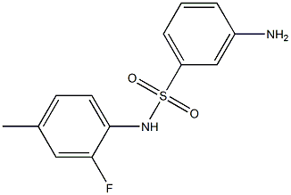 3-amino-N-(2-fluoro-4-methylphenyl)benzene-1-sulfonamide 구조식 이미지