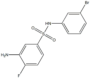 3-amino-N-(3-bromophenyl)-4-fluorobenzene-1-sulfonamide 구조식 이미지