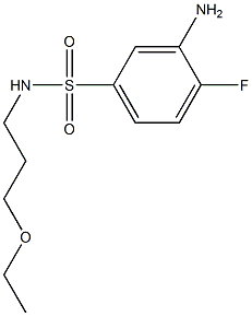 3-amino-N-(3-ethoxypropyl)-4-fluorobenzene-1-sulfonamide 구조식 이미지
