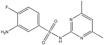 3-amino-N-(4,6-dimethylpyrimidin-2-yl)-4-fluorobenzene-1-sulfonamide Structure