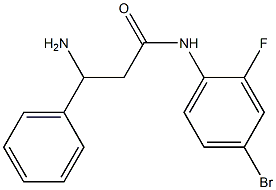 3-amino-N-(4-bromo-2-fluorophenyl)-3-phenylpropanamide Structure