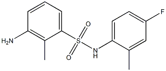 3-amino-N-(4-fluoro-2-methylphenyl)-2-methylbenzene-1-sulfonamide 구조식 이미지