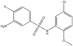 3-amino-N-(5-chloro-2-methoxyphenyl)-4-fluorobenzene-1-sulfonamide 구조식 이미지