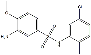 3-amino-N-(5-chloro-2-methylphenyl)-4-methoxybenzene-1-sulfonamide 구조식 이미지