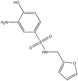 3-amino-N-(furan-2-ylmethyl)-4-hydroxybenzene-1-sulfonamide 구조식 이미지