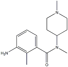 3-amino-N,2-dimethyl-N-(1-methylpiperidin-4-yl)benzamide 구조식 이미지