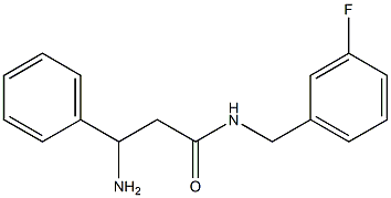 3-amino-N-[(3-fluorophenyl)methyl]-3-phenylpropanamide Structure