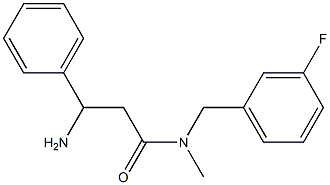 3-amino-N-[(3-fluorophenyl)methyl]-N-methyl-3-phenylpropanamide Structure
