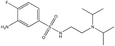 3-amino-N-{2-[bis(propan-2-yl)amino]ethyl}-4-fluorobenzene-1-sulfonamide 구조식 이미지