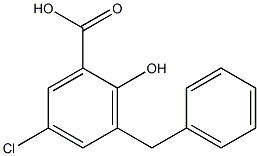 3-benzyl-5-chloro-2-hydroxybenzoic acid 구조식 이미지