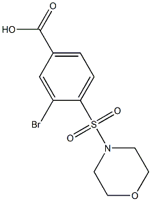 3-bromo-4-(morpholine-4-sulfonyl)benzoic acid Structure
