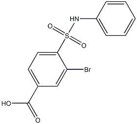 3-bromo-4-(phenylsulfamoyl)benzoic acid 구조식 이미지