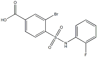 3-bromo-4-[(2-fluorophenyl)sulfamoyl]benzoic acid Structure