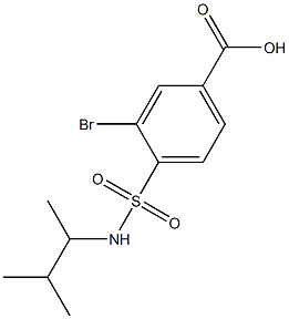 3-bromo-4-[(3-methylbutan-2-yl)sulfamoyl]benzoic acid 구조식 이미지
