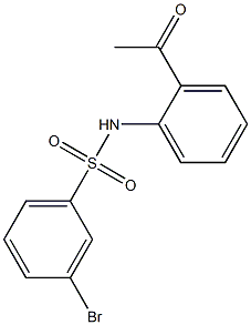 3-bromo-N-(2-acetylphenyl)benzene-1-sulfonamide Structure
