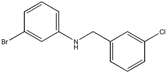 3-bromo-N-[(3-chlorophenyl)methyl]aniline 구조식 이미지