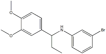 3-bromo-N-[1-(3,4-dimethoxyphenyl)propyl]aniline Structure
