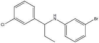 3-bromo-N-[1-(3-chlorophenyl)propyl]aniline Structure