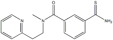 3-carbamothioyl-N-methyl-N-[2-(pyridin-2-yl)ethyl]benzamide Structure
