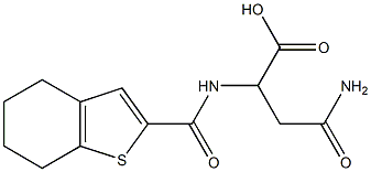 3-carbamoyl-2-(4,5,6,7-tetrahydro-1-benzothiophen-2-ylformamido)propanoic acid Structure