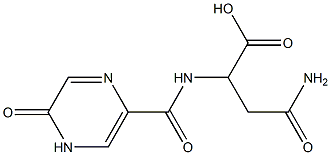 3-carbamoyl-2-[(5-oxo-4,5-dihydropyrazin-2-yl)formamido]propanoic acid Structure