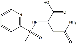 3-carbamoyl-2-[1-(pyridin-2-yl)acetamido]propanoic acid Structure