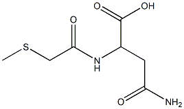 3-carbamoyl-2-[2-(methylsulfanyl)acetamido]propanoic acid 구조식 이미지