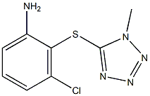 3-chloro-2-[(1-methyl-1H-1,2,3,4-tetrazol-5-yl)sulfanyl]aniline 구조식 이미지