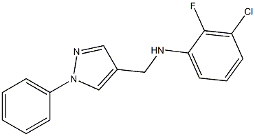 3-chloro-2-fluoro-N-[(1-phenyl-1H-pyrazol-4-yl)methyl]aniline 구조식 이미지