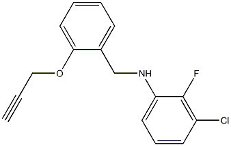 3-chloro-2-fluoro-N-{[2-(prop-2-yn-1-yloxy)phenyl]methyl}aniline 구조식 이미지