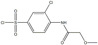 3-chloro-4-(2-methoxyacetamido)benzene-1-sulfonyl chloride Structure