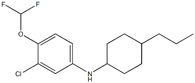 3-chloro-4-(difluoromethoxy)-N-(4-propylcyclohexyl)aniline Structure