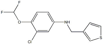 3-chloro-4-(difluoromethoxy)-N-(thiophen-3-ylmethyl)aniline Structure