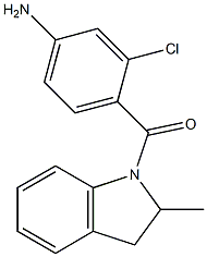 3-chloro-4-[(2-methyl-2,3-dihydro-1H-indol-1-yl)carbonyl]aniline 구조식 이미지