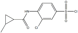 3-chloro-4-[(2-methylcyclopropane)amido]benzene-1-sulfonyl chloride 구조식 이미지