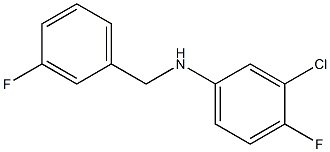 3-chloro-4-fluoro-N-[(3-fluorophenyl)methyl]aniline 구조식 이미지