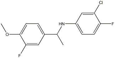 3-chloro-4-fluoro-N-[1-(3-fluoro-4-methoxyphenyl)ethyl]aniline 구조식 이미지
